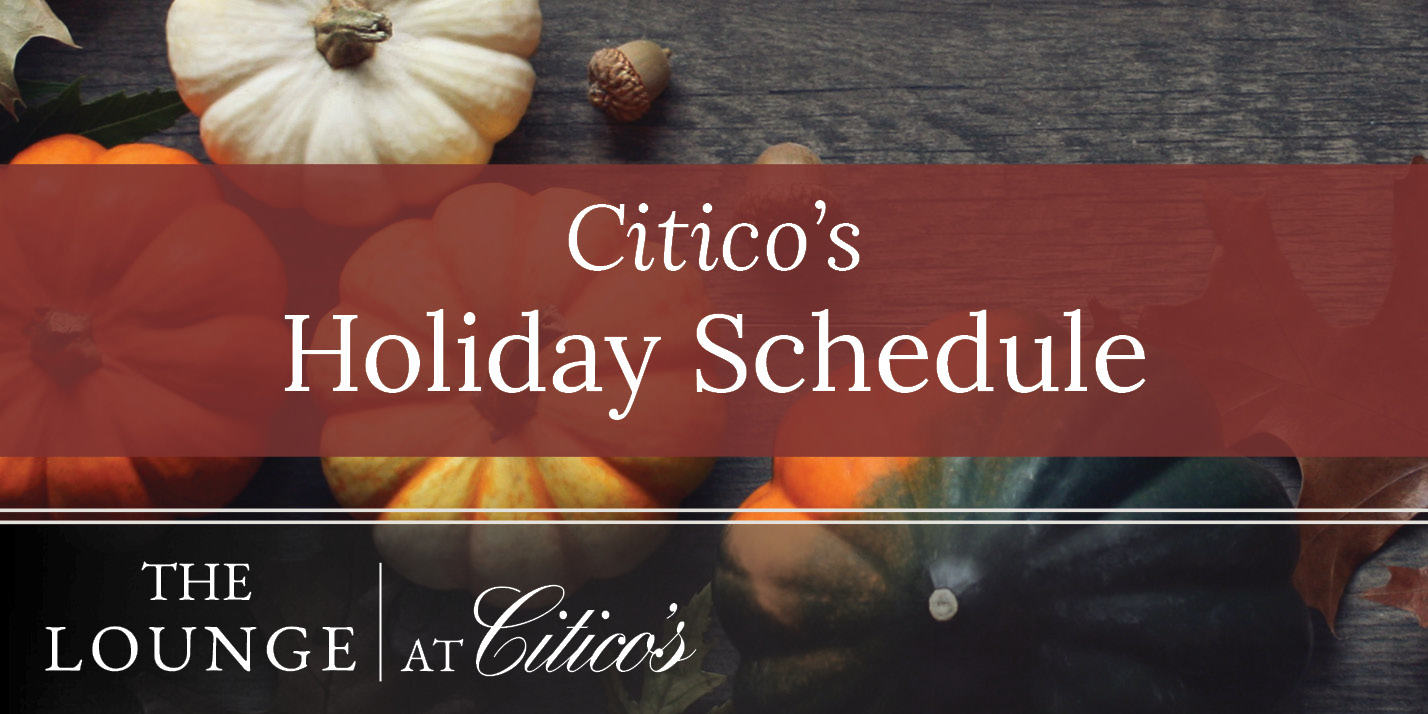 This image portrays Citico's Holiday Schedule by WindRiver Lakefront & Golf Community.